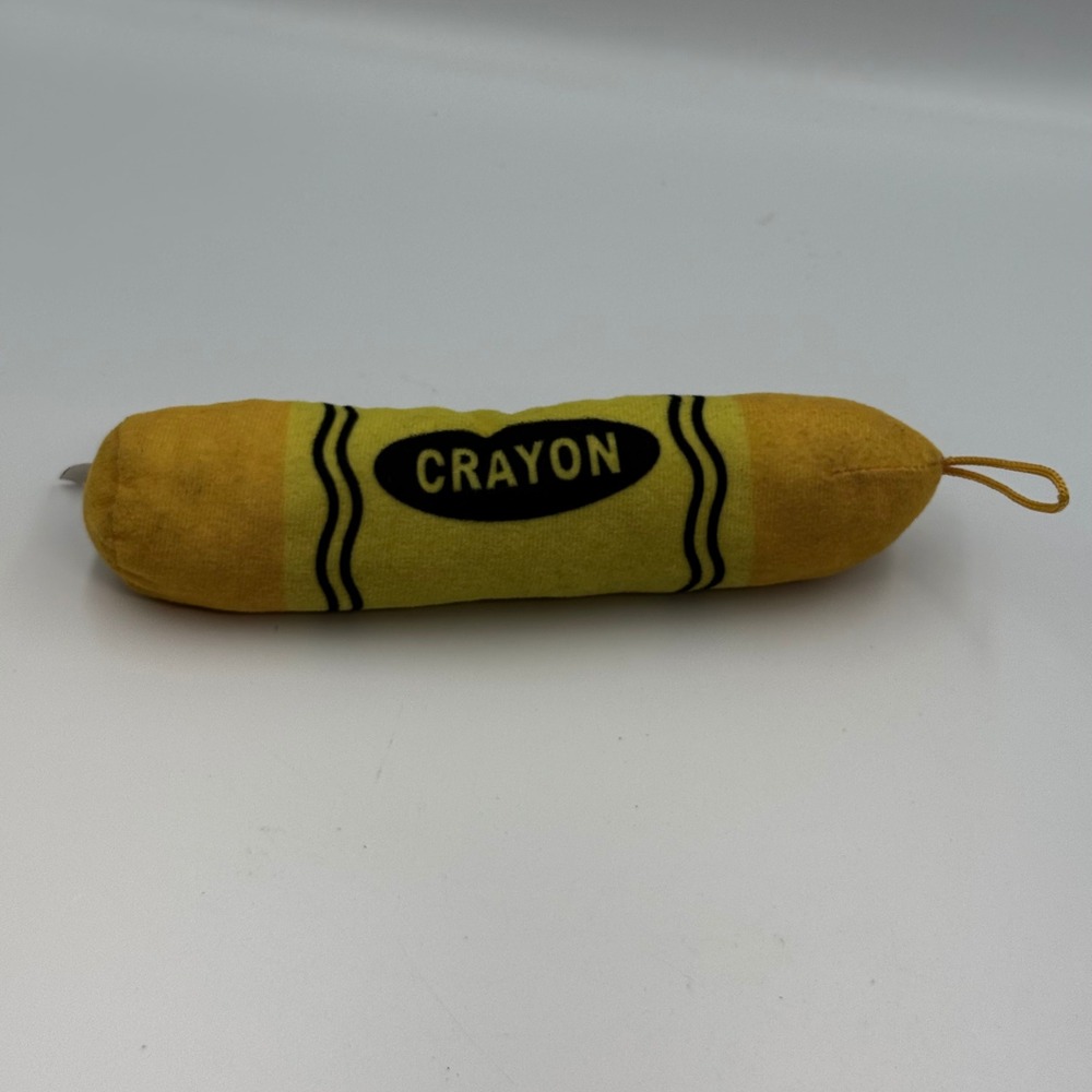 Yellow Crayon Plush Stuffed Toy 9.5 Inch Caravan Softoys Novelty Decor